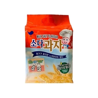 Bánh Quy Lạt Ăn Kiêng JK Hàn Quốc Vị Sữa Milk Salt Taste (Gói 420g-đỏ)