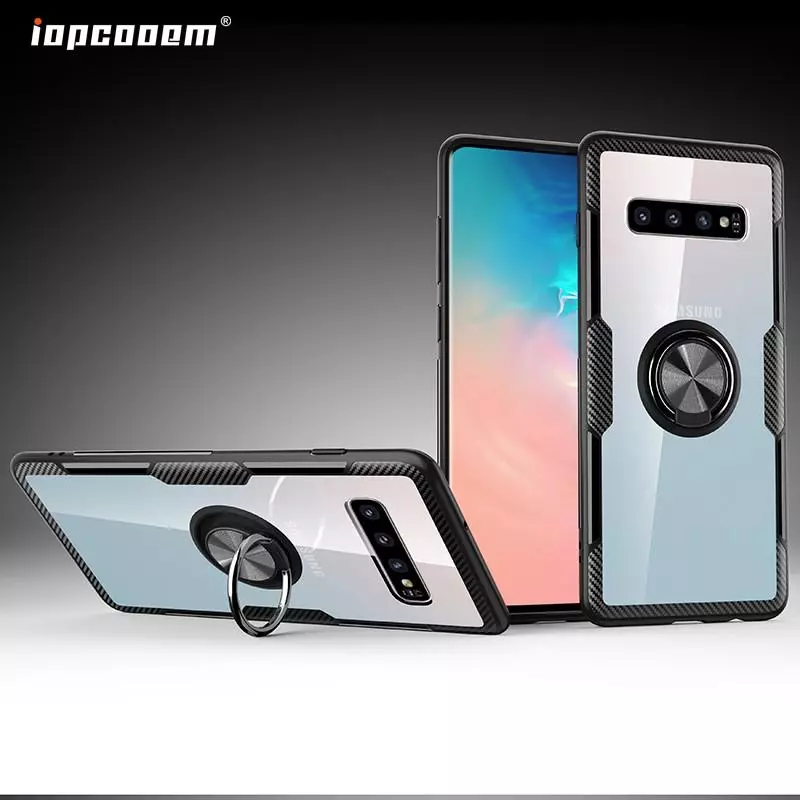 Ốp điện thoại chống sốc có vòng nhẫn nam châm tiện dụng cho Samsung Galaxy S10 S10 Plus S10E