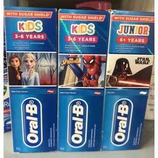 Kem đánh răng cho trẻ trên 6 tuổi Oral B Junior Toothpaste 6+ Years Star War 75g