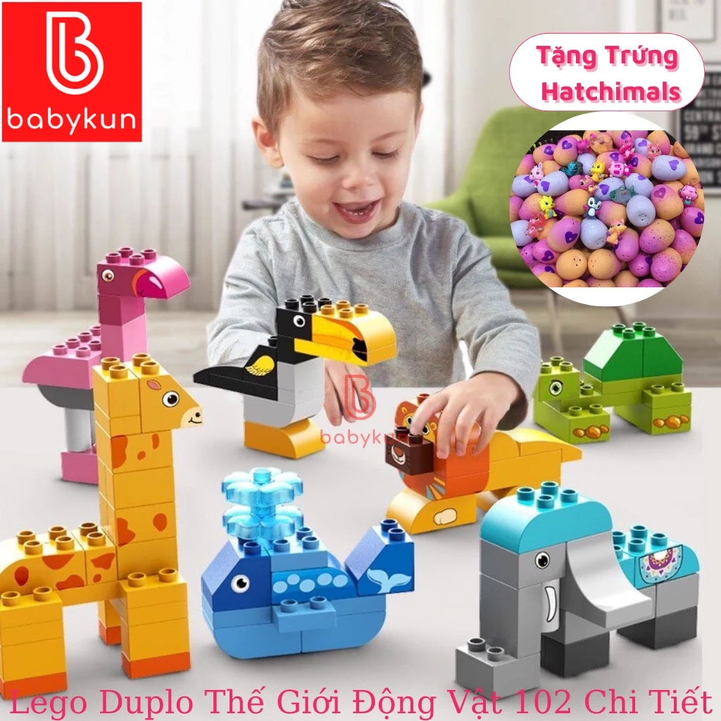 [Hàng Cao Cấp] Lego Duplo FEELO Thế Giới Thú Cưng Đáng Yêu 102 Chi Tiết Siêu To