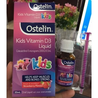 (Date 2026) Ostelin Kids Vitamin D3 Liquid 20ml, bổ sung vitamin d3 cho bé từ 6 tháng