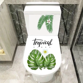 Decal dán trang trí Toilet CÂY XANH - Trang trí nhà cửa