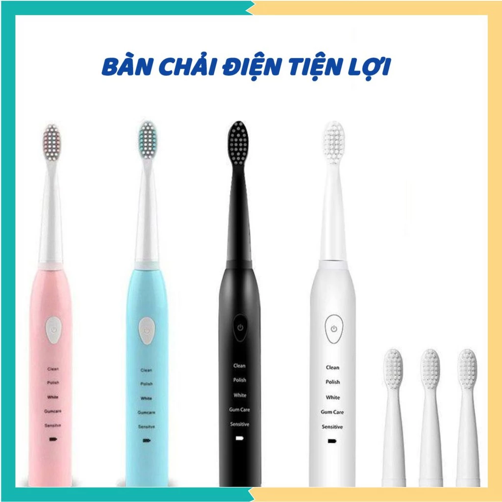 (Tặng kèm 3 đầu bàn chải) Bàn chải đánh răng điện cao cấp 5 chế độ MELISSA SONICARE