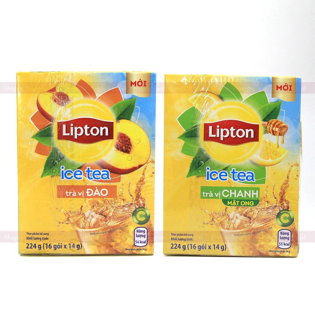 Trà Lipton Ice Tea hòa tan đào/ chanh mật ong 16 gói x 14g