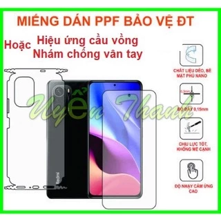 Dán PPF Màn hình / Skin Full Lưng Viền Samsung S20 S21 S22 FE Plus Ultra trong suốt / nhám chống vân tay