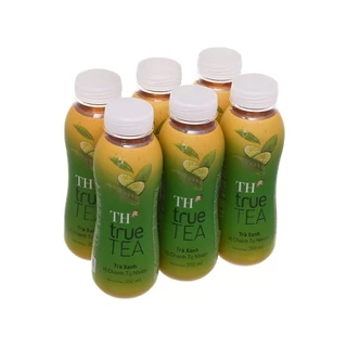 Lốc 6 chai trà xanh vị chanh TH True Tea 350ml