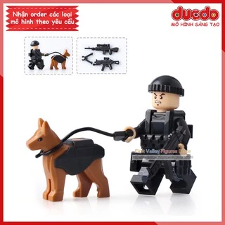 Minifigures lính Swat kèm chó nghiệp vụ KY010 - Đồ chơi Lắp ghép Xếp hình Mini Mô hình