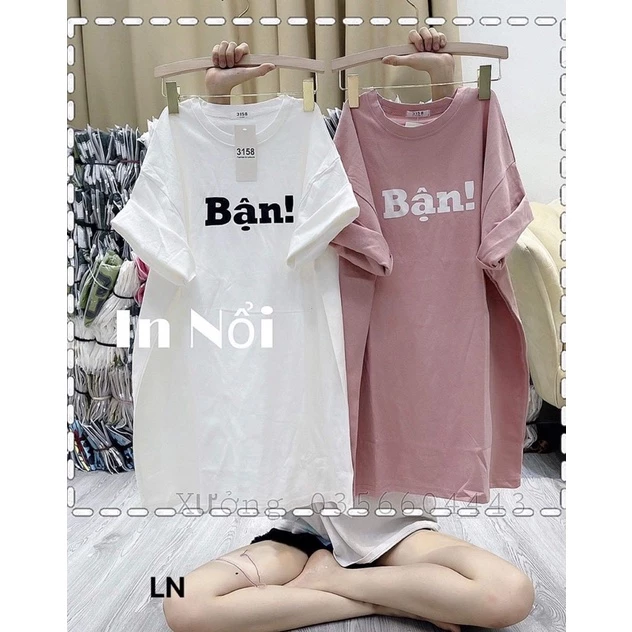 [RẺ VÔ ĐỊCH] Áo phông unisex chữ BẬN basic form rộng tay lỡ dành cho nam nữ