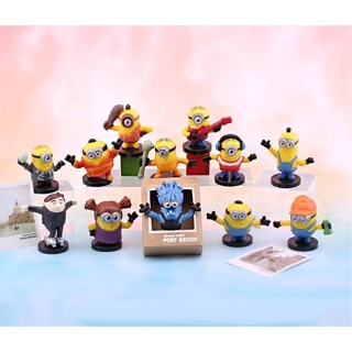 Set 12 Mô Hình Nhân Vật Phim Hoạt Hình Despicable Me Bằng PVC