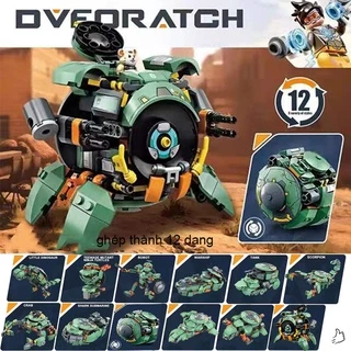 Đồ Chơi Lắp Ráp Kiểu LEGO Robot Overwatch Wrecking Ball 12in1 Model 50028 Với 233 Mảnh Ghép