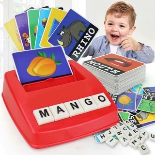 For Kids English Word Learning Machine Puzzle Toy Letters Card Spelling Game Toys  Educational Toy