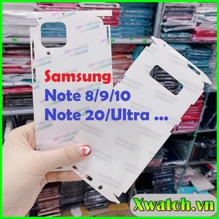 Miếng Dán PPF Full viền máy Samsung Note 8 Note 10 lite Note 20 ultra Note 4 Note 9 Note 10 plus Note 5 Note 10 Note 20
