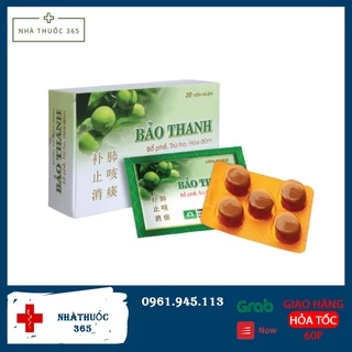 Viên ngậm Bảo Thanh vỉ 5 viên  giảm ho, tiêu đờm