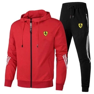 Ferrari Nam Joggers Dạo Phố Nam Thể Thao Áo Khoác Quần Bộ Xuân Thu Theo Dõi Phù Hợp Với Quần Áo Phù Hợp Với Áo Thể Thao Nam Áo