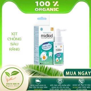 Xịt Ngừa Sâu Răng Midkid 30ml. Chăm sóc và bảo vệ răng bé chắc khoẻ, sạch khoang miệng, bảo vệ men răng.