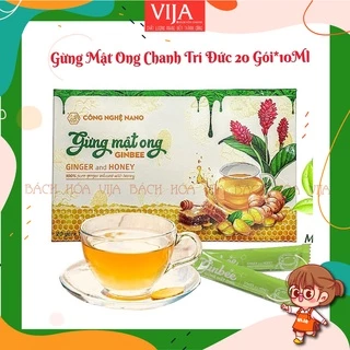 Mật ong lên men chanh gừng Ginbee nano, thanh ngọt bổ dưỡng, gói nhỏ tiện dụng