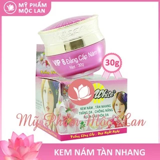 Kem nám tàn nhang, trắng da, chống nắng, phục hồi da hư 30gr- Kem Nano white Vip 8- Mỹ phẩm Mộc Lan