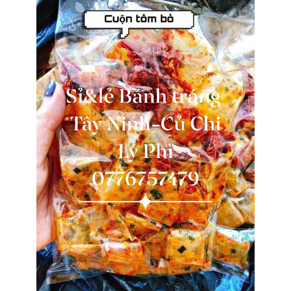 Sỉ 10 bịch Bánh Tráng Thập cẩm tôm cuộn bò