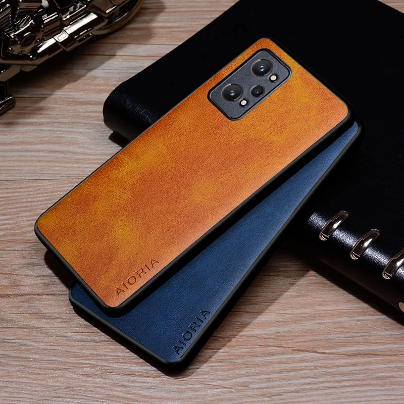 Ốp Lưng Cho oppo Relame gt neo2 5G funda Sang Trọng Da Vintage Da Điện Thoại Cho Realme gt Neo 2 5G Ốp Lưng coque capa Kinh Doanh