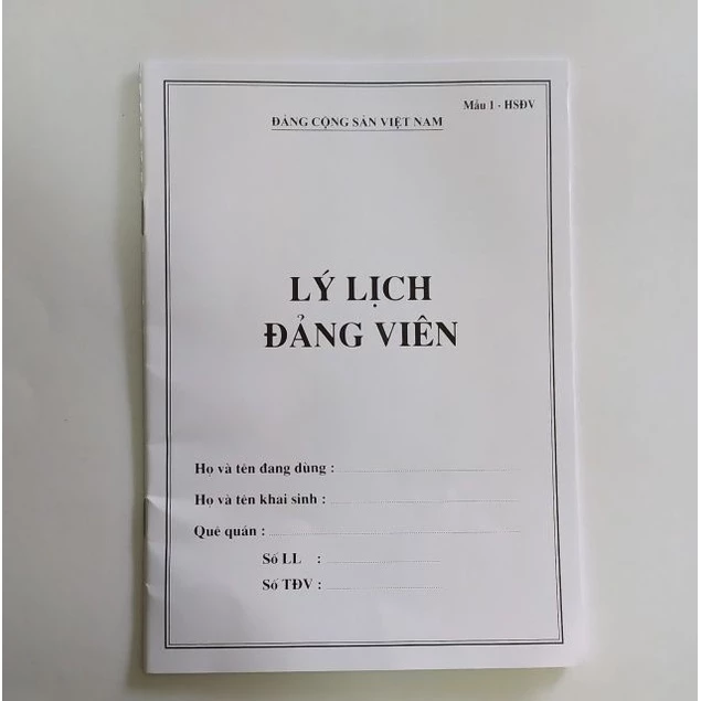 Lý lịch Đảng viên Mẫu 1-HSĐV