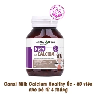 Canxi sữa cho bé từ 4 tháng của Healthy Care lọ 60 viên