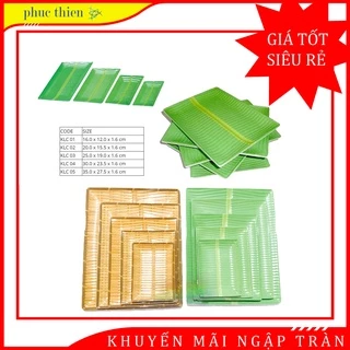 [Rẻ Vô Địch] [Chính Hãng] Khay Dĩa Nhựa Melamine Việt Nam Vân Lá Chuối/Lá Tre