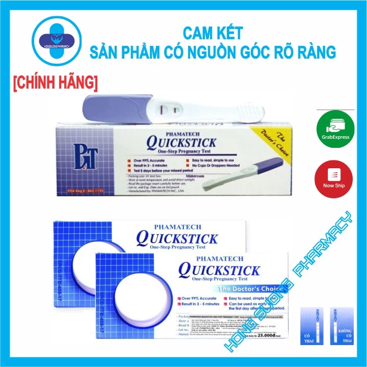 [CHÍNH HÃNG] QICKSTICK Midstream  bút và Que Thử Thai Quickstick nhập khẩu - Che tên sản phẩm khi giao