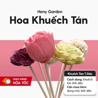 Que Khuếch Tán Tinh Dầu Hình Hoa Thay Thế Máy Khuếch Tán, Đèn Xông (Giao Màu Ngẫu Nhiên) HENY GARDEN