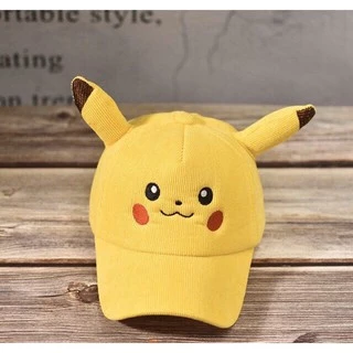 Mũ Nón kết Pikachu cho bé 2-6 tuổi, Vải Nhung Dày vòng đầu 47-52cm