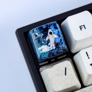 Keycap lẻ cá koi màu xanh đại dương giá rẻ, nút bàn phím giá rẻ