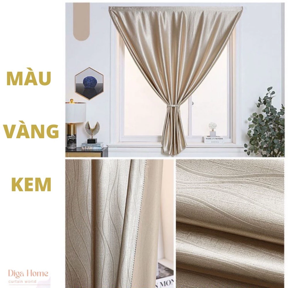 Rèm Dán Keo,Không Cần Khoan Vô Cùng Tiện Lợi, Chất Liệu Vải Cản Sáng Tốt,Nhiều Màu,Nhiều Kích Thư