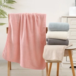 Khăn Tắm Sợi Microfiber Cao Cấp Cở Lớn 70x140cm Siêu Mềm Mịn Thấm Hút Không Ra Lông