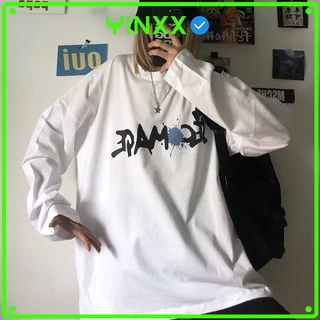 Áo thun tay dài form rộng Yinxx, áo sweater Unisex SW511