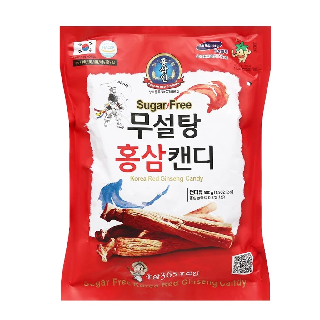 KẸO HỒNG SÂM KHÔNG ĐƯỜNG KOREA RED GINSENG SUGAR FREE 365 CANDY 500 GRAM