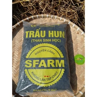 Trấu Hun Sfarm (1 gói) Đặng Gia Trang, Bổ Sung Chất Kali Cho Cây, Trộn Đất Trồng Rau