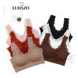 Áo Bra Bralete Ren Nữ LUHAZO 2 Dây Cao Cấp Có Đệm Mút Dáng Crotop sexy siêu quyến rũ co giãn  tôn Vòng 1 DK7T201