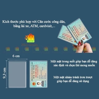 Combo 10 vỏ bọc thẻ CCCD , bao túi đựng thẻ sinh viên, atm, nhân viên, name card, card visit, CMND, căn cước công dân