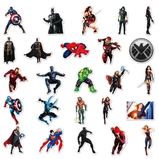 Bộ 50 Ngộ nghĩnh Marvel Siêu Anh Hùng DIY Sáng Tạo Động Cơ Dán Xe Hơi Dán Helmater Dán Nhà Decal Dán Chống Thấm Nước