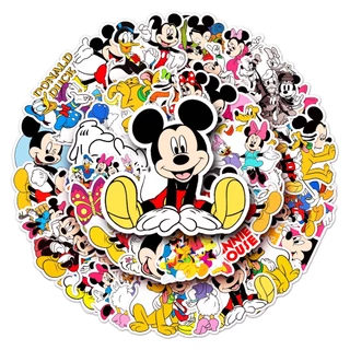 Ngẫu Nhiên 10 / 50 Miếng Dán Chuột Mickey Disney Vui Nhộn Cho Mũ Bảo Hiểm / Ô Tô / Động Cơ / Laptop / Điện Thoại / Đàn Guitar DIY Sáng Tạo Dán Decal Nhà