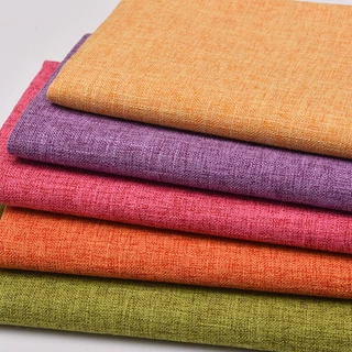 [red Plum] Vải Lanh Cotton Dày Dặn Mềm Mại Nhiều Màu Sắc Tự Làm Gối Sofa Giả Vải Lanh Cotton Dày
