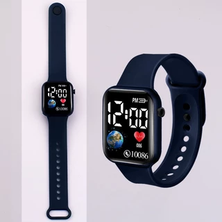 2023 smartwatch dây đeo tay nam mujer thời trang tình yêu đồng hồ led điện tử đơn giản hình vuông cảm ứng màu màn hình không thấm nước quà tặng có thể bảo vệ