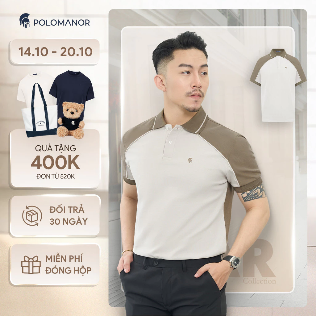 Áo polo nam cao cấp FENNIK, BST 2025, chất liệu mới CVC Diamond, thanh lịch sang trọng - POLOMANOR