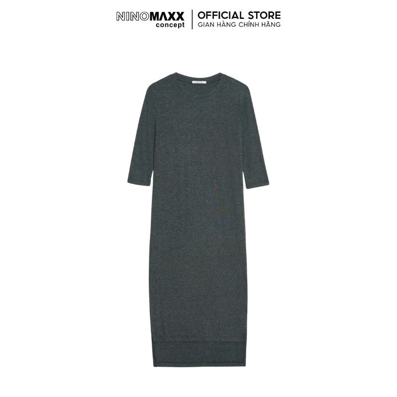 [CÒN SIZE S, M] Đầm Nữ Dáng Dài Thun Trơn NINOMAXX 1806083