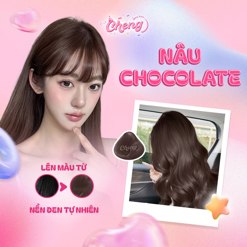 Thuốc Nhuộm Tóc Màu NÂU SOCOLA - NÂU CHOCOLATE Không Tẩy | Chenglovehair, Chenglovehairs