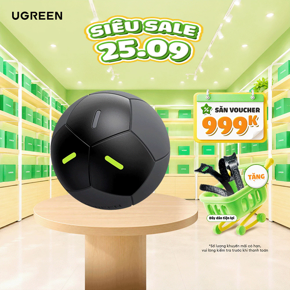 Thiết bị định vị thông minh Ugreen FineTrack 2 IOS IP68 | Thiết kế hình trái bóng | Chính hãng - BH 18 Tháng 1 đổi 1