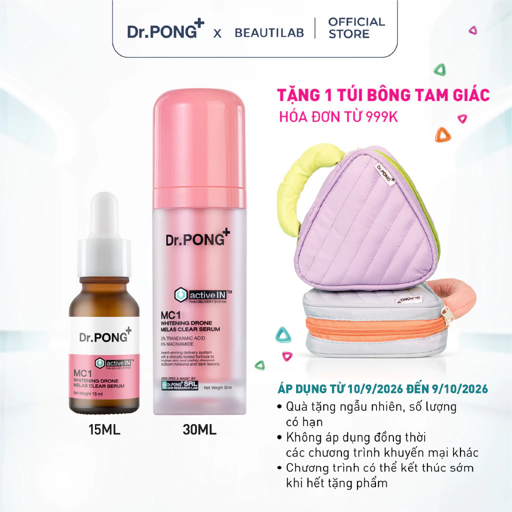 Serum hỗ trợ giảm nám DR.PONG Activein MC1 Whitening Drone Melas Clear Serum