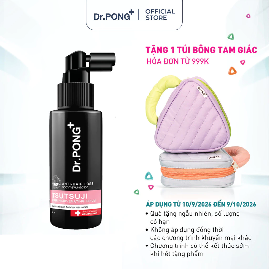 Serum hỗ trợ giảm rụng tóc Dr.PONG Tsutsuji Hair Rejuvenating Serum