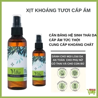 Xịt khoáng tươi ViBa dưỡng da cấp ẩm mềm mịn cân bằng PH 100ml