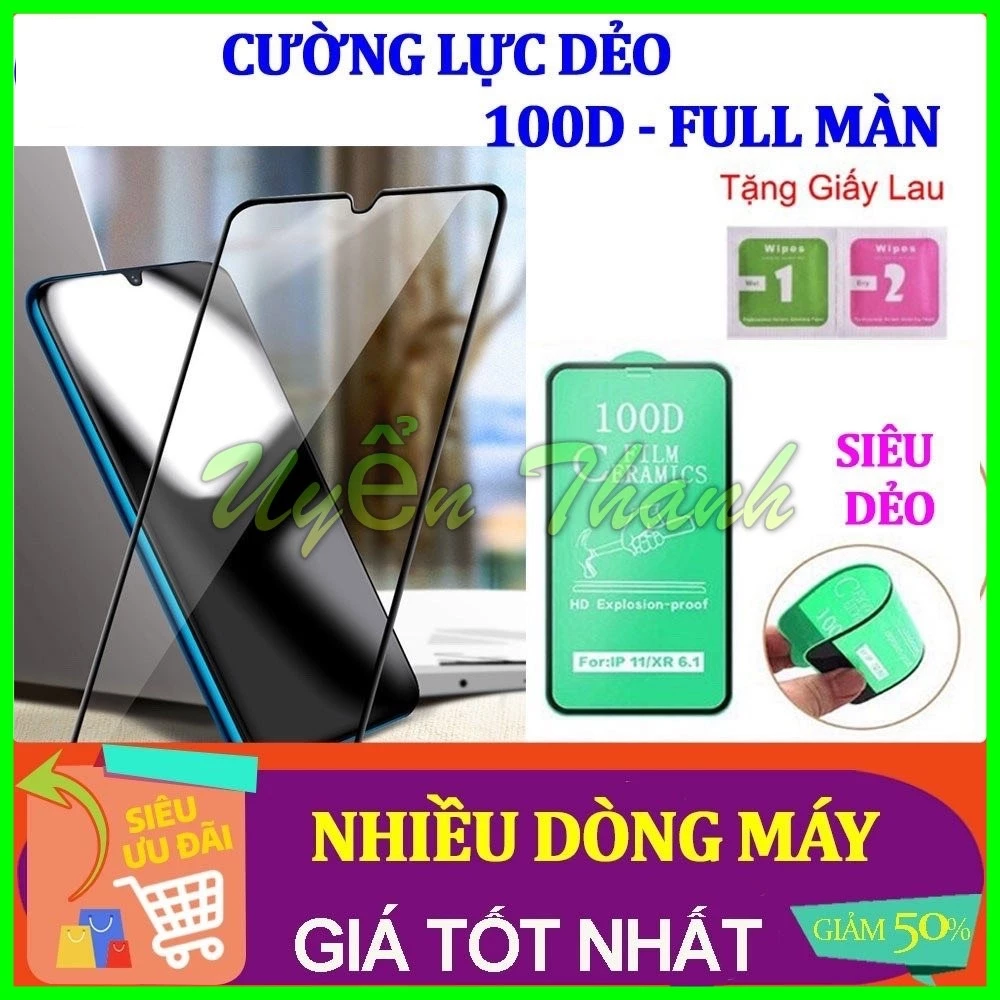 Cường lực dẻo 100D Tecno Spark 6 go 7 7T 8c 10 pro 2023 2024 / Pova 5 / Pop 5 LTE / Camon 19 20 pro