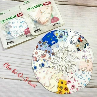 Combo 10- 50 Chiếc Khẩu Trang Y Tế TRẺ EM 5D Taki In Hình Hoạ Tiết Cho Bé 0-3 Tuổi